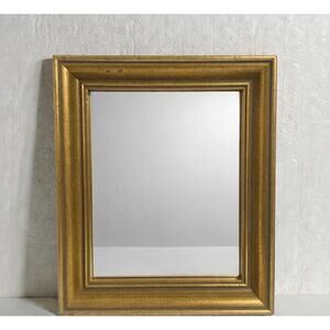 Vintage Gold Wood Frame Mirror 12.5" x 10.5" Ornate Wall Mirror Uttermost Comp
